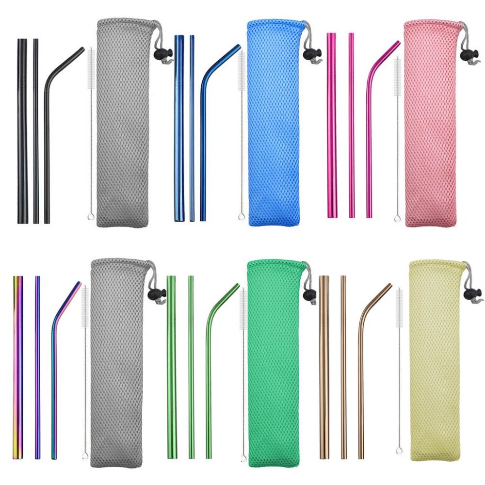 5Pcs Stainless Steel Reusable Drinking Straws - Picture 1 of 4